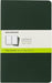 Moleskine Cahier Journal, Set 3 Notebooks with Plain Pages, Cardboard Cover with Visible Cotton Stiching, Colour Myrtle Green, Large 13 x 21 cm, 80 Pages