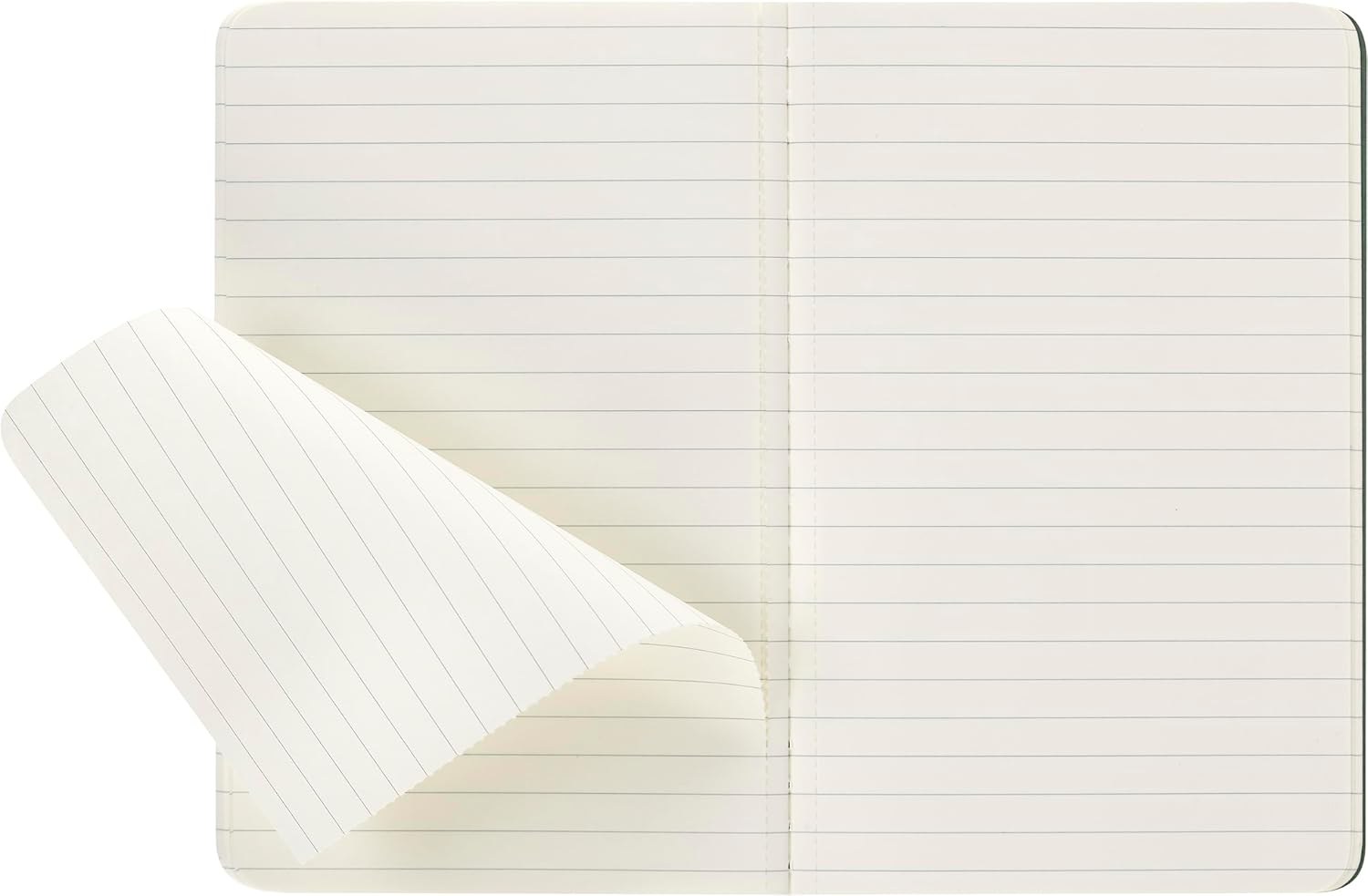 Moleskine Cahier Journal, Notebook with Ruled Pages, Cardboard Cover with Visible Cotton Stiching, Colour Myrtle Green, Pocket 9 x 14 cm, 64 Pages Pocket Myrtle Green
