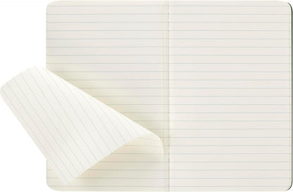 Moleskine Cahier Journal, Notebook with Ruled Pages, Cardboard Cover with Visible Cotton Stiching, Colour Myrtle Green, Pocket 9 x 14 cm, 64 Pages Pocket Myrtle Green