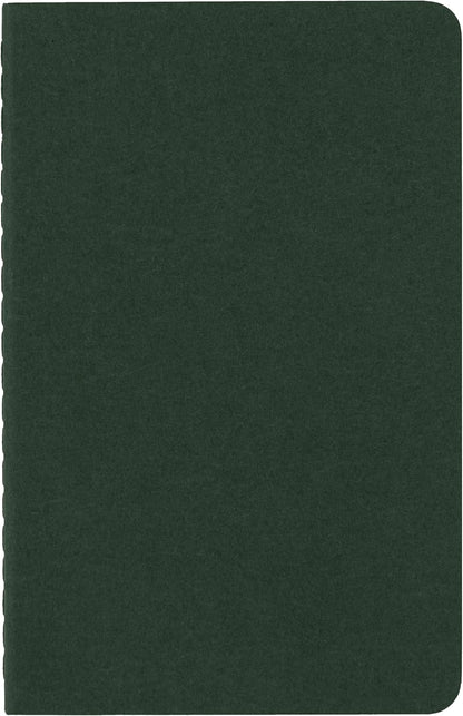 Moleskine Cahier Journal, Notebook with Ruled Pages, Cardboard Cover with Visible Cotton Stiching, Colour Myrtle Green, Pocket 9 x 14 cm, 64 Pages Pocket Myrtle Green