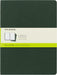 Moleskine Cahier Journal, Set 3 Notebooks with Plain Pages, Cardboard Cover with Visible Cotton Stiching, Colour Myrtle Green, Extra Large 19 x 25 cm, 120 Pages
