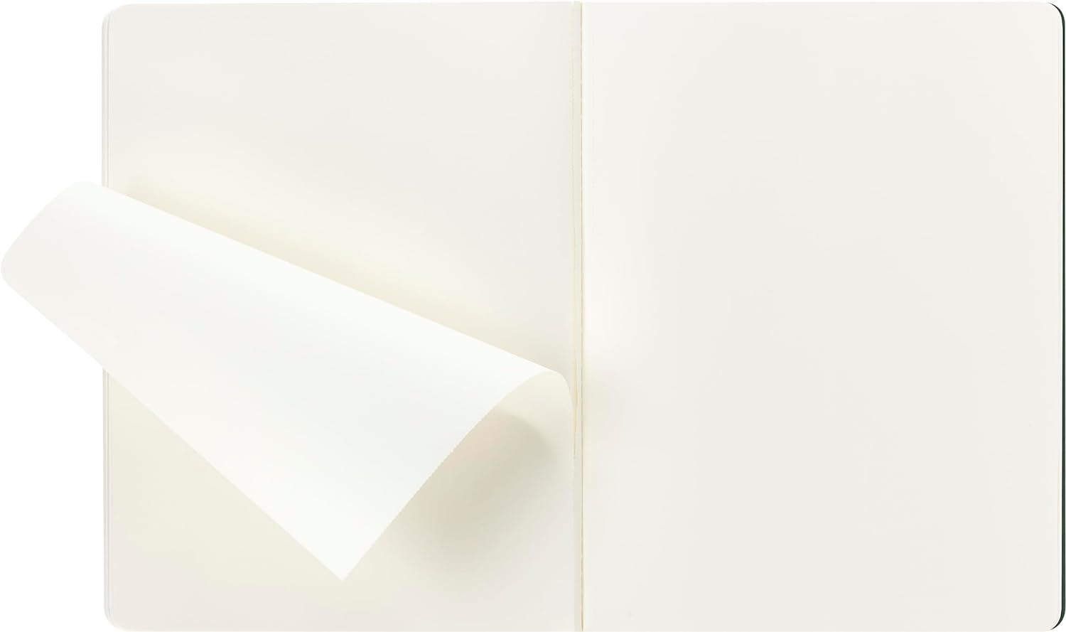 Moleskine Cahier Journal, Set 3 Notebooks with Plain Pages, Cardboard Cover with Visible Cotton Stiching, Colour Myrtle Green, Extra Large 19 x 25 cm, 120 Pages