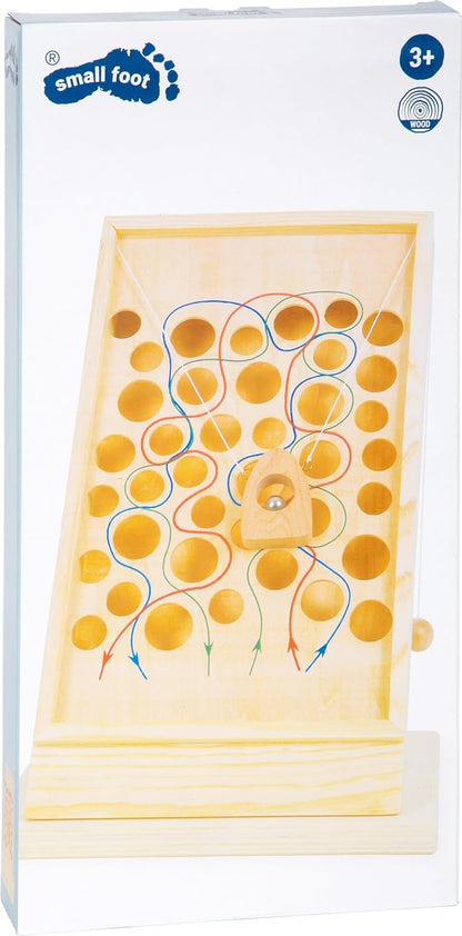 Fischer Small Foot Climbing Game Made of Wood with Marked Paths, Motor Skills Toy can be Placed on Any Tabletop, 4603, One Colour, One Size