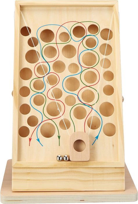 Fischer Small Foot Climbing Game Made of Wood with Marked Paths, Motor Skills Toy can be Placed on Any Tabletop, 4603, One Colour, One Size