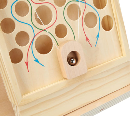 Fischer Small Foot Climbing Game Made of Wood with Marked Paths, Motor Skills Toy can be Placed on Any Tabletop, 4603, One Colour, One Size