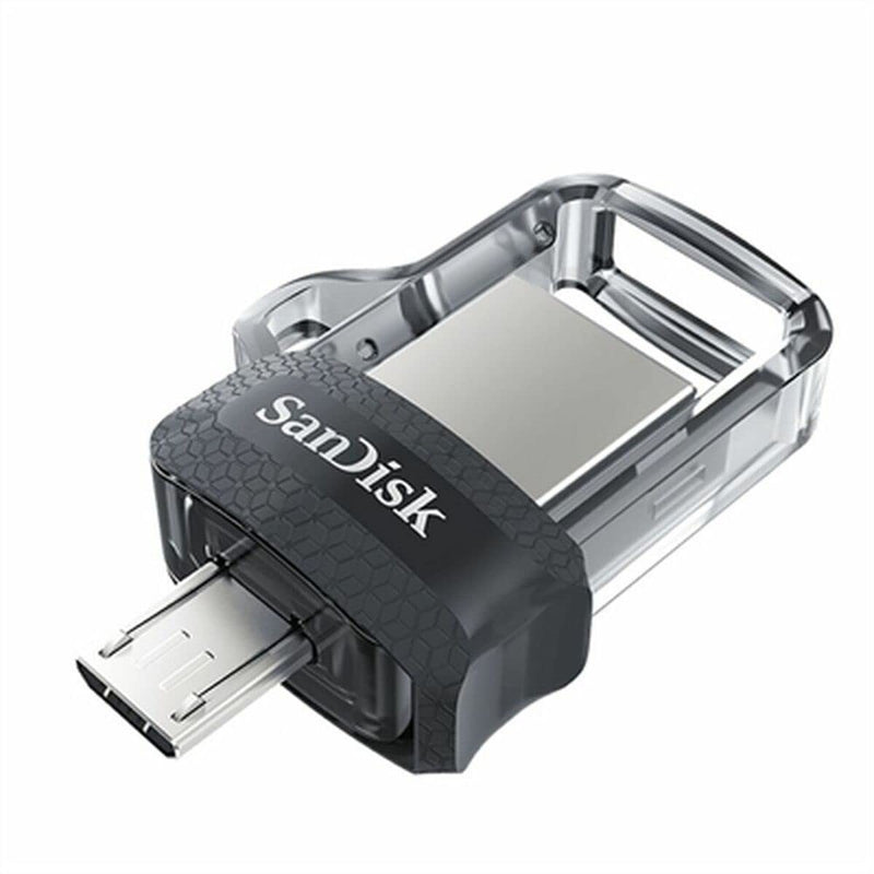 SanDisk 128GB Ultra Dual Drive m3.0 USB 3.0 Memoria Flash, Retráctil con un conector micro USB reversible y un conector USB Type-A, para Android Smartphones, tabletas y Ordenadores