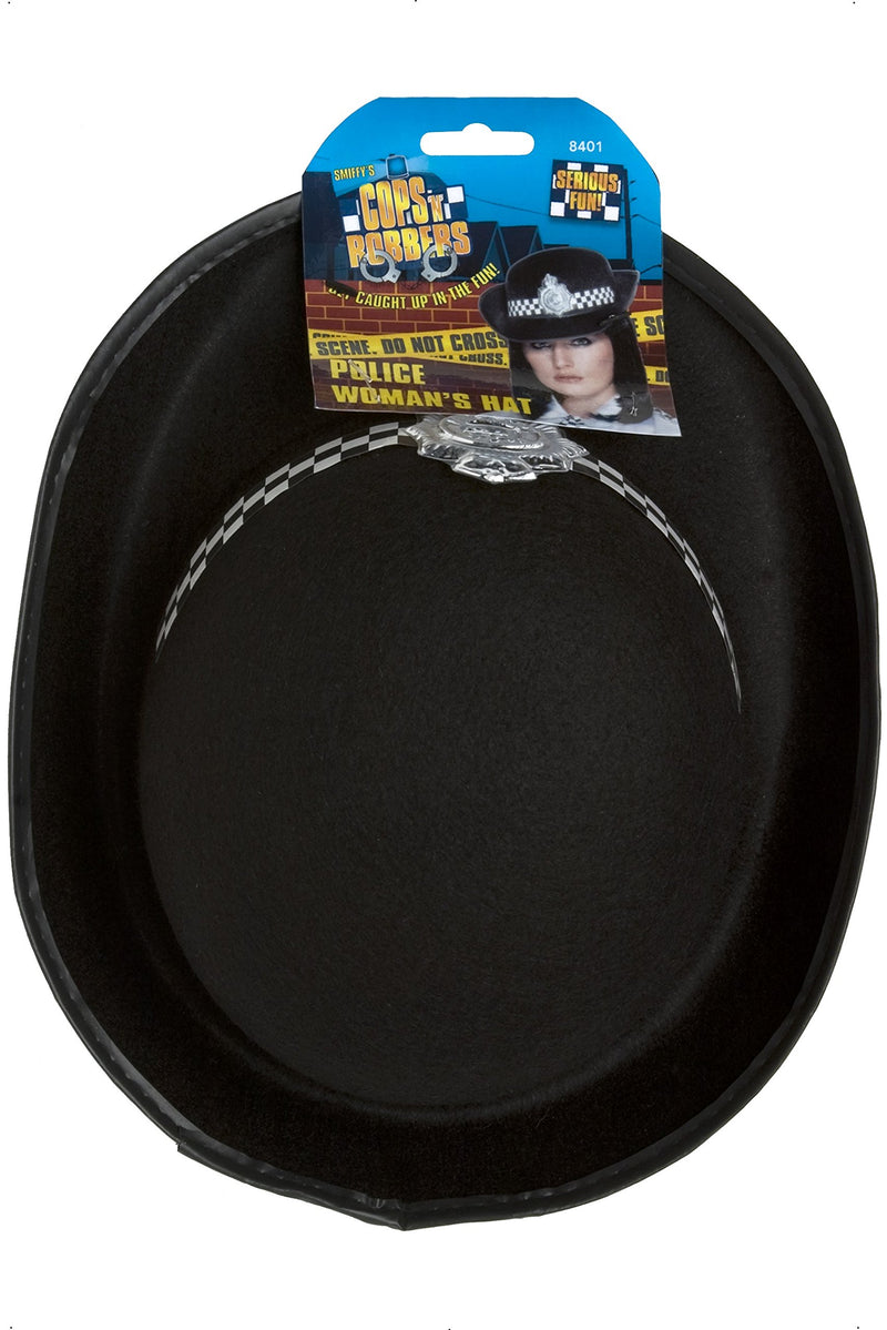 Smiffys Policewoman's Hat, Black