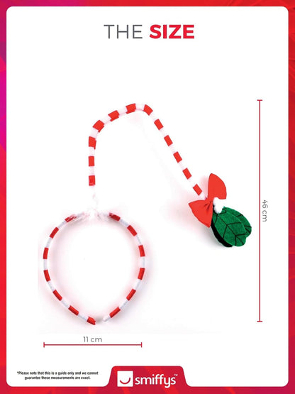 Smiffys Mistletoe Kisses Headband, Red & White