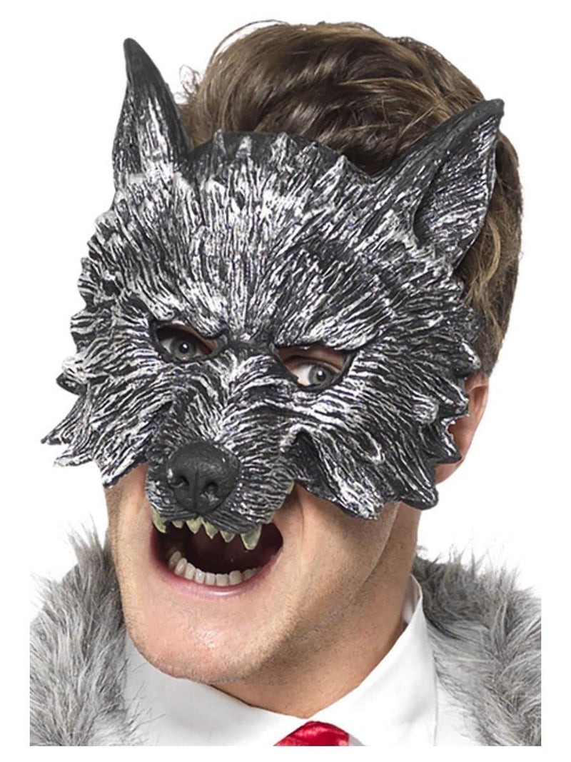 Smiffys Deluxe Big Bad Wolf Mask, Grey