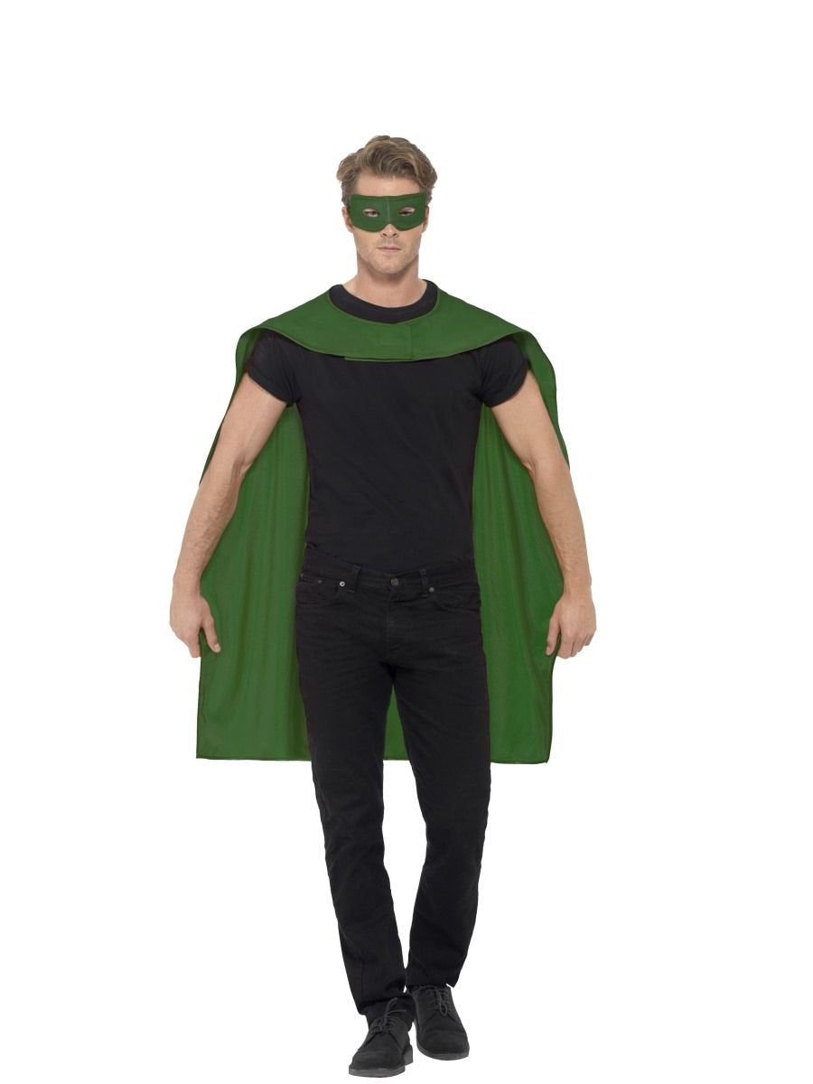 Smiffys Cape, Red with Eyemask, Icons & Idols Fancy Dress, Superhero Dress Up Accessories