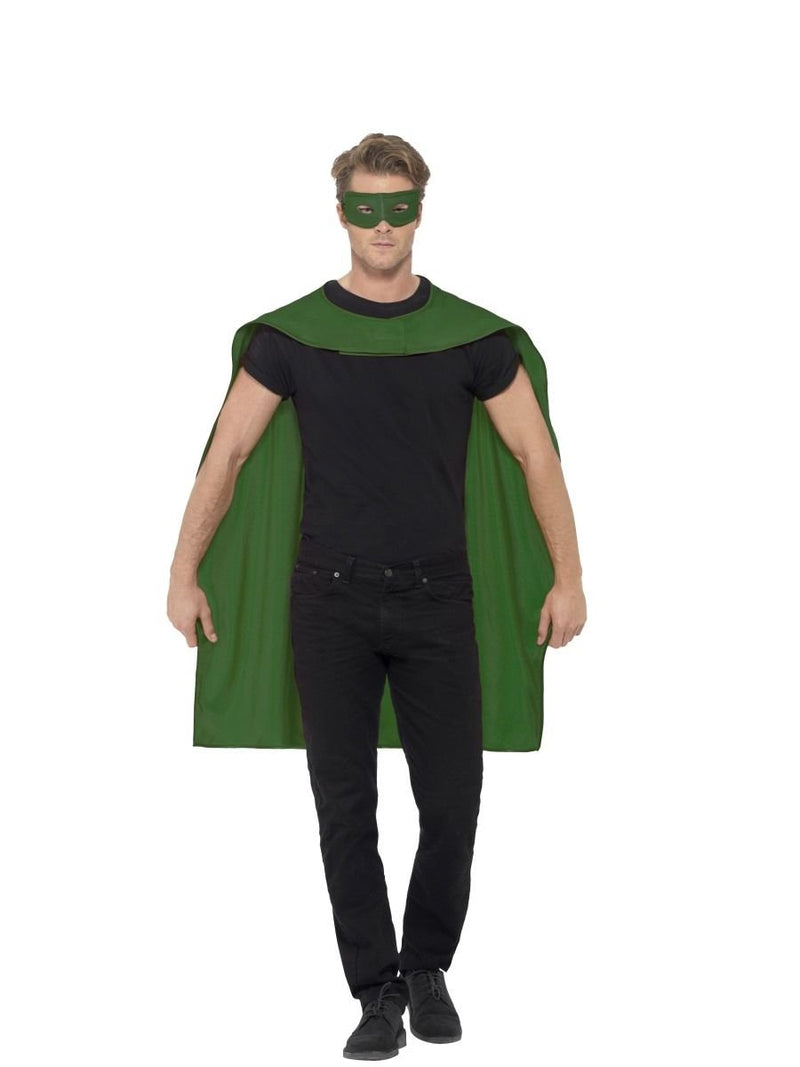 Smiffys Cape, Red with Eyemask, Icons & Idols Fancy Dress, Superhero Dress Up Accessories