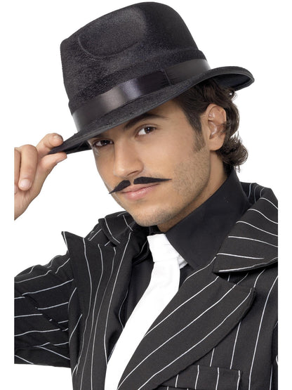 Smiffys Indestructible Fedora Hat, Black