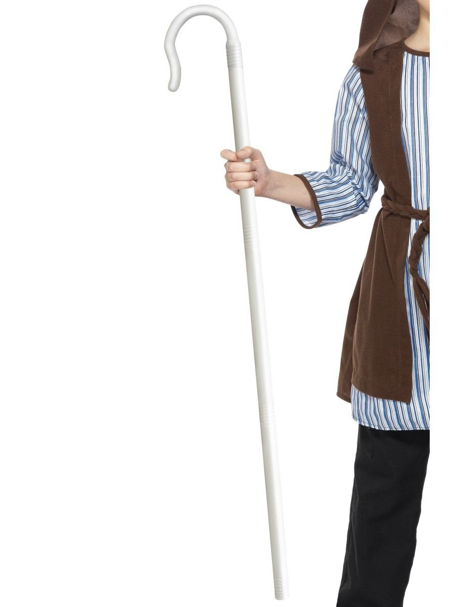 Smiffys Shepherds Extendable Staff, White