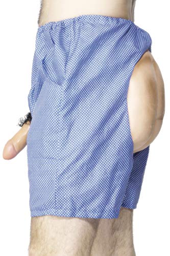 Smiffys Bum and Willy Shorts, Blue