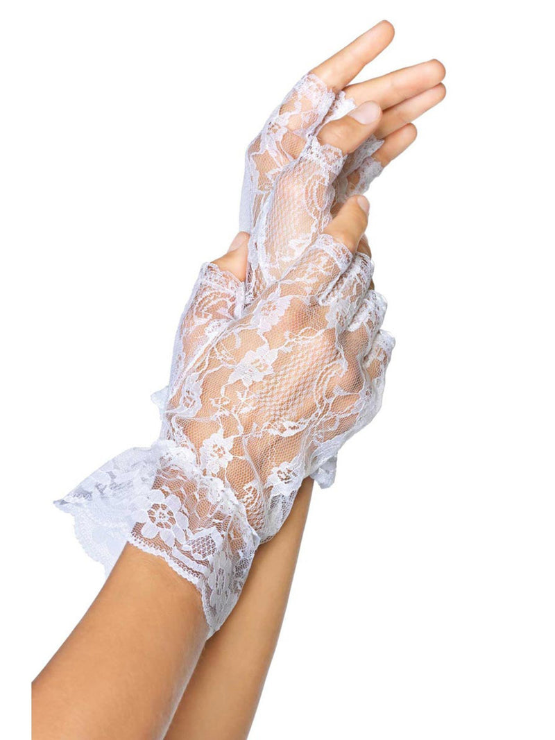 Fever Women's Fingerless Lace Gloves, One Size, Black, 98251 (US