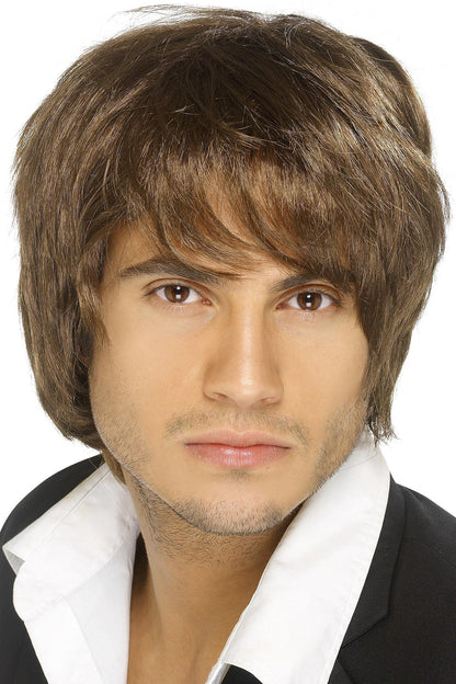 Smiffys Boy Band Wig, Brown
