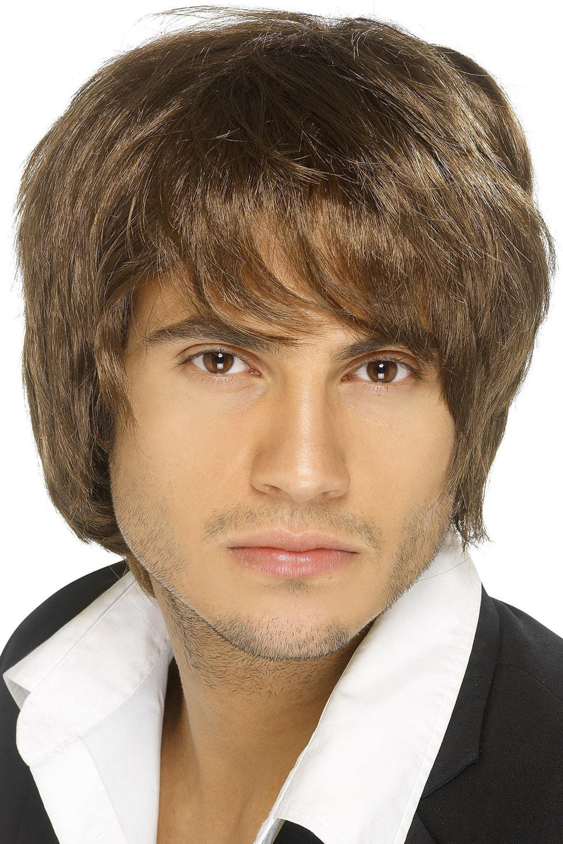 Smiffys Boy Band Wig, Brown