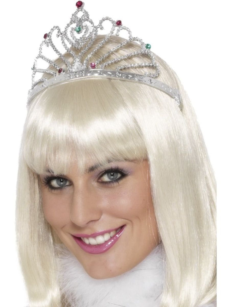 Smiffys Fan Design Tiara, Silver