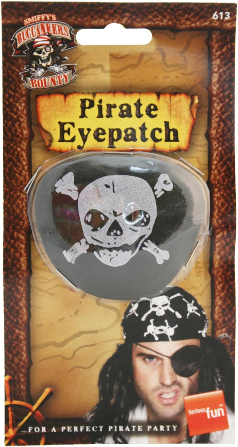 Smiffys Deluxe Pirate Eyepatch, Black