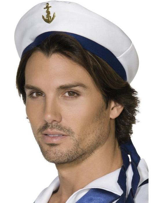 Smiffys Sailor Hat, White