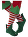 Smiffys Striped Socks, Long, Red & White