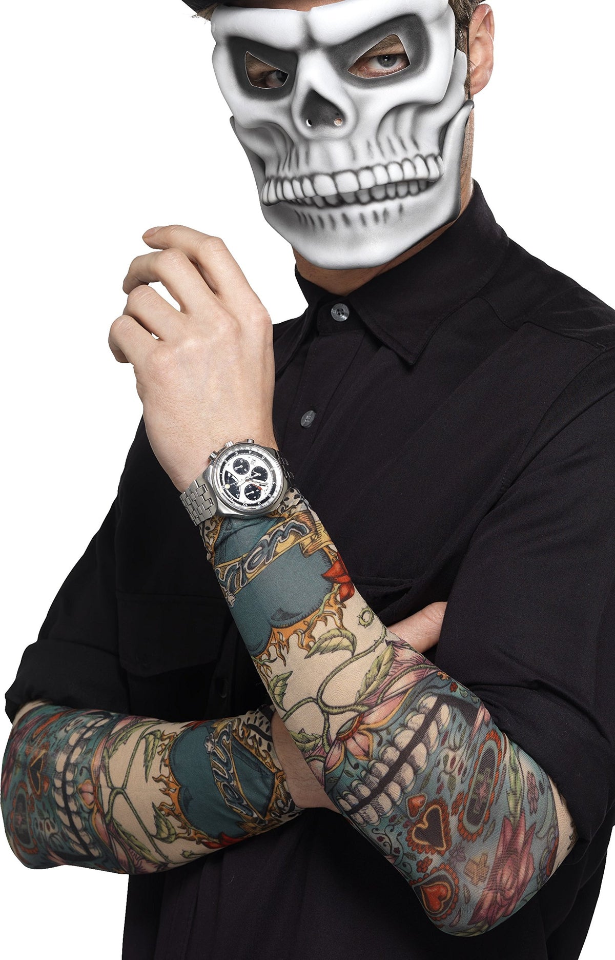 Smiffys Day Dead Tattoo Sleeve Coloured