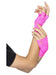 Smiffys 80s Fingerless Lace Gloves, Neon Pink