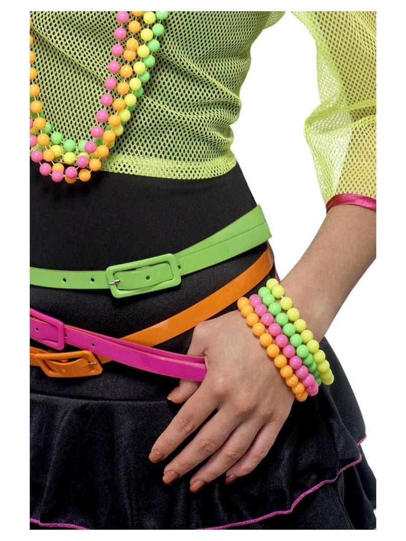 Smiffys Beaded Bracelets, Neon