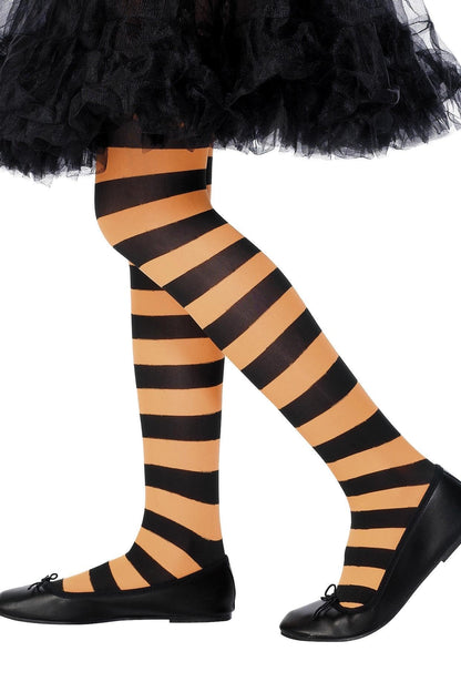Smiffys Striped - Tights and Black