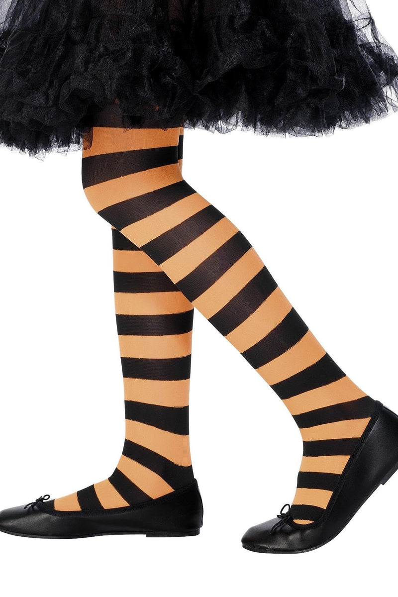Smiffys Striped - Tights and Black