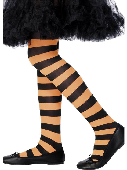Smiffys Striped - Tights and Black