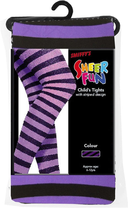 Smiffys Tights, Purple & Black