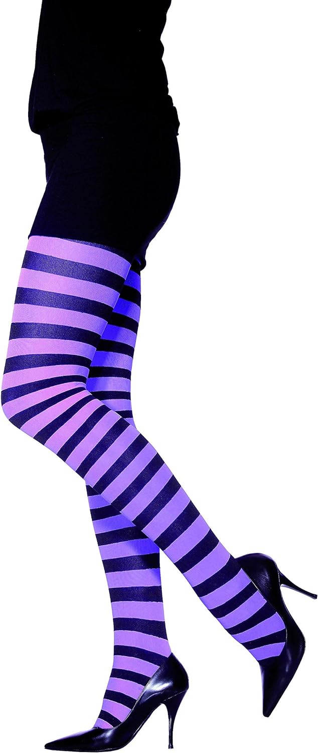Smiffys Tights, Purple & Black