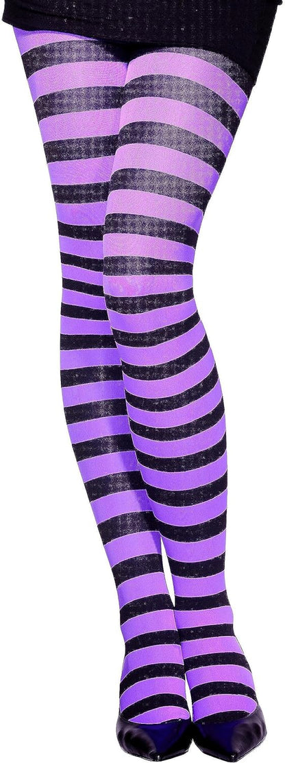 Smiffys Tights, Purple & Black