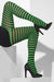 Smiffys Opaque Tights, Green & Black