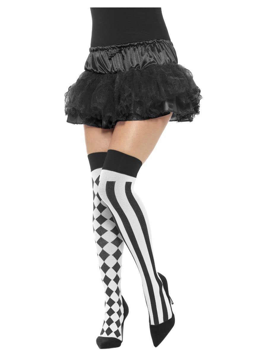 Smiffys Harlequin Hold Ups White &