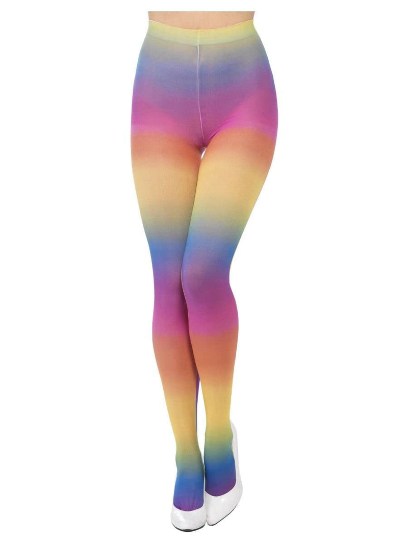 Smiffys Opaque Tights, Rainbow