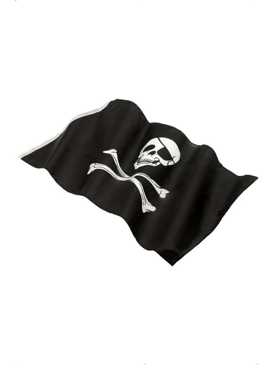 Smiffys Pirate Flag, approx 152x91cm / 60x36in, Black