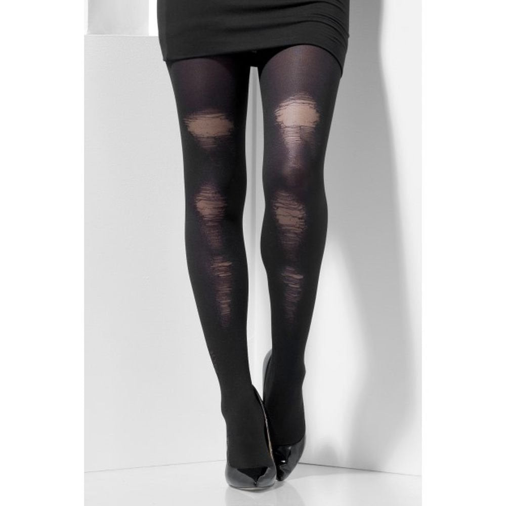 Smiffys Opaque Tights, Black
