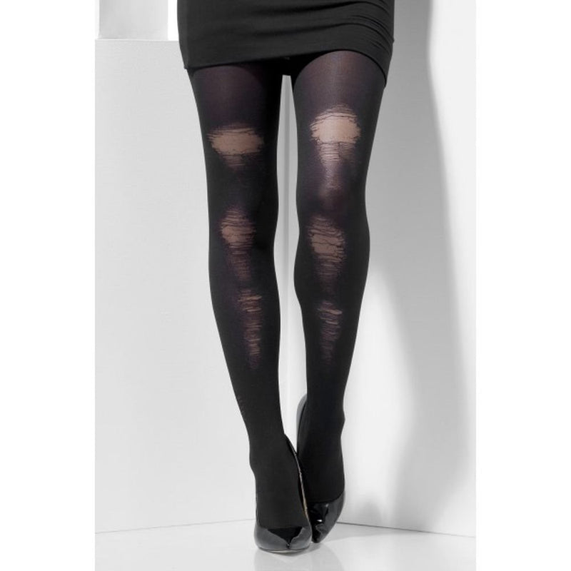 Smiffys Opaque Tights, Black