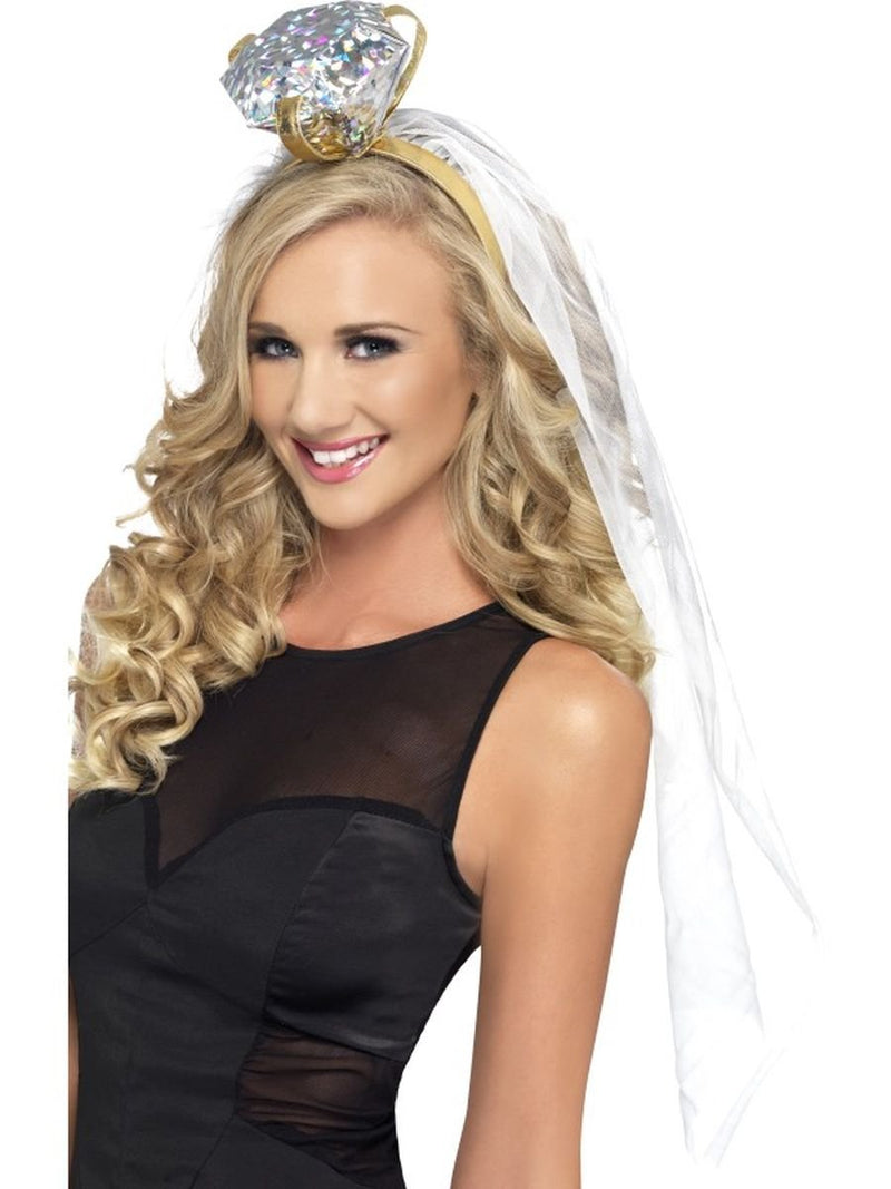 Smiffys Hen Night Ring Headband, White