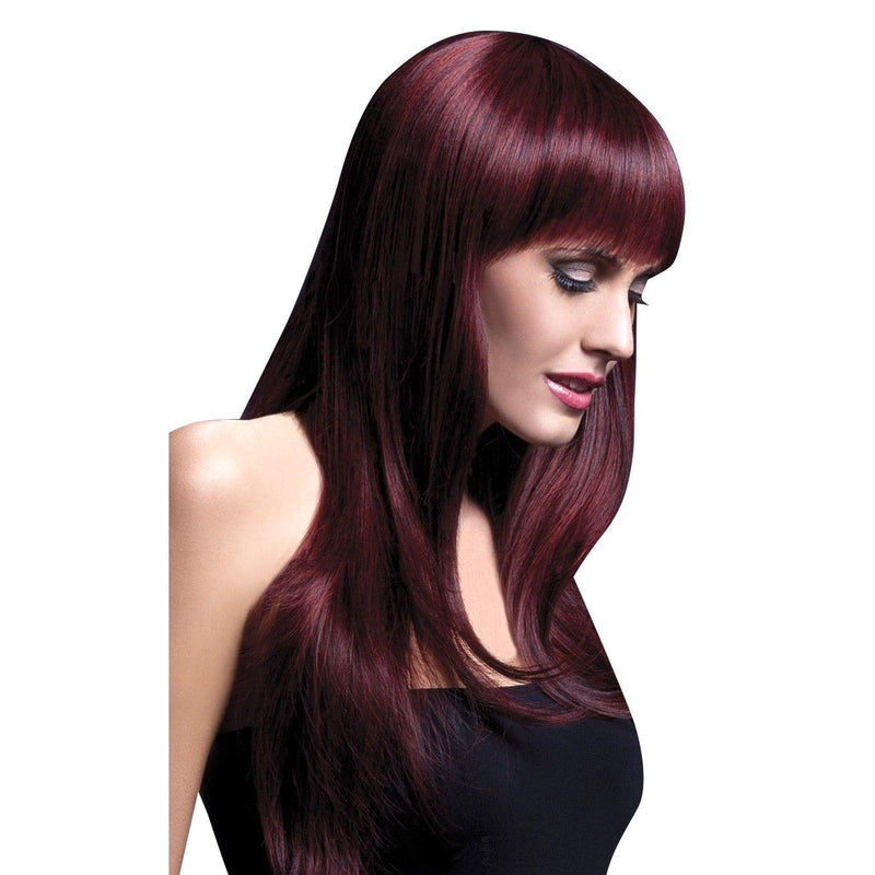 Smiffys Fever Sienna Wig, Black Cherry
