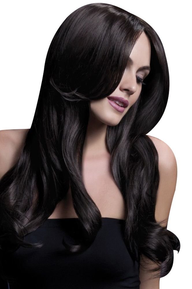 Smiffys Fever Khloe Wig, Brown