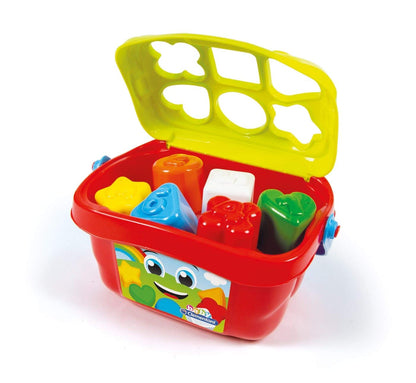 Clementoni- Shape Sorting Bucket: With 6 Shapes & Numbers, Stimulates Hand-Eye Coordination (9+ Months)