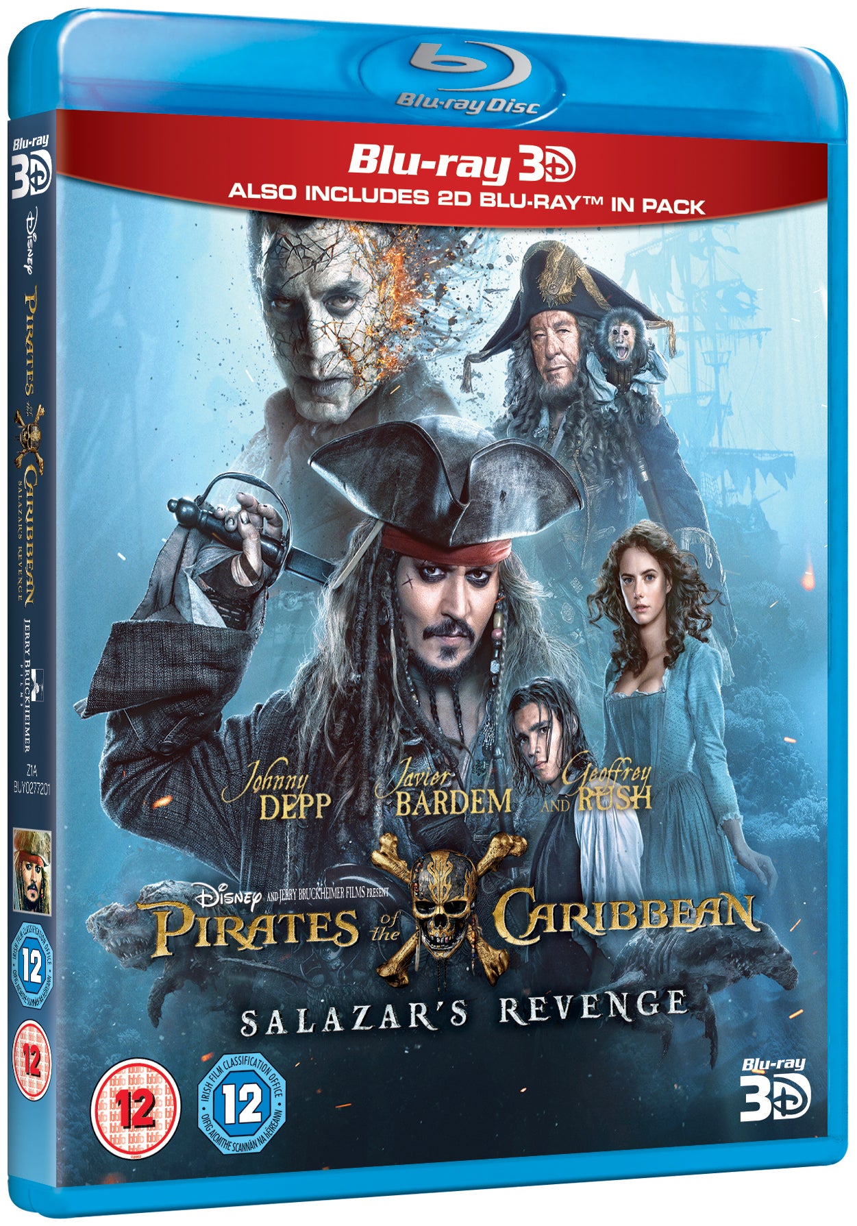 Pirates of the Caribbean: Salazar's Revenge (3D) [Blu-ray] [2017] [Region Free]