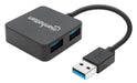 Manhattan - Hub USB 3.0 4 Porte Nero