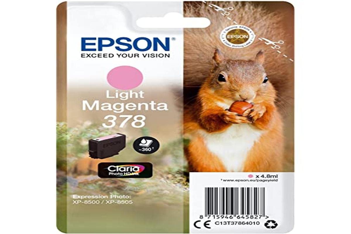 Epson Single Pack Light Magenta 378 Squirrel Clara Photo HD Ink