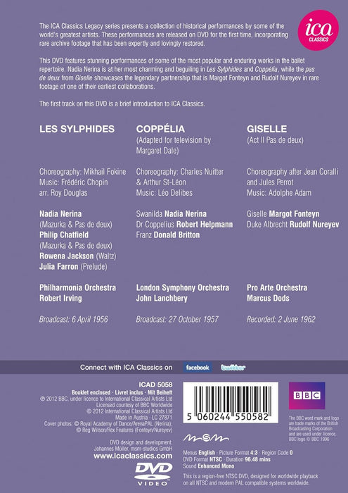 Sylphides/ Coppelia/ Giselle (Nadia Nerina/ Robert Helpmann/ Margot Fonteyn/ Rudolf Nureyev) (ICA Classics: ICAD 5058)