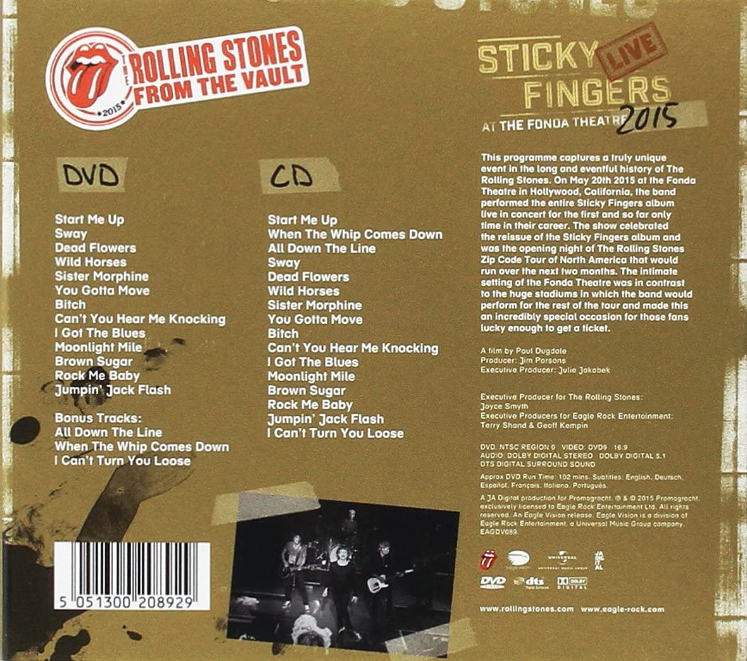 From The Vault: Sticky Fingers Live 2015 (DVD+CD