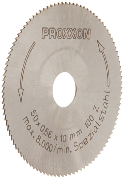 Proxxon 28020 HSS Circular Saw Blade Made of High-Alloy Special Steel, 50 mm diameter, fine-toothed